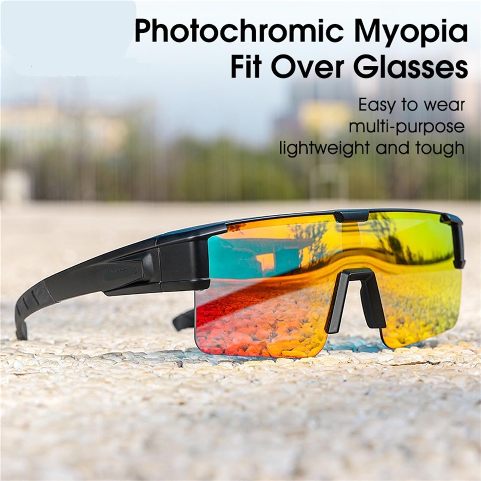 1 Uds gafas de ciclismo fotocromáticas bicicleta carretera sol protección Para Ciclismo,Esquí Senderismo