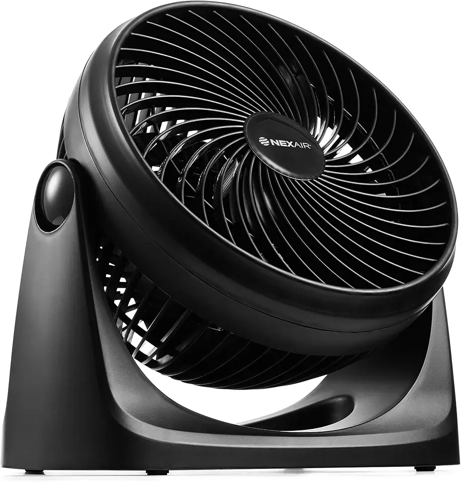 Ventilador turbo portátil de circulação de ar, ventilador de mesa ajustável de 3 velocidades alimenta ondas de ar frias até 7,6 m, ventilador de operação silencioso para quarto, feito de