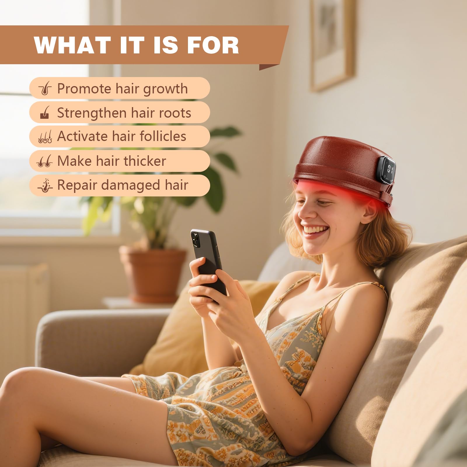 iKeener Red Light Therapy Cap for Hair Regrowth FDA Cleared Wireless Laser Hair Growth Hat with 660nm & 850nm - Image 4