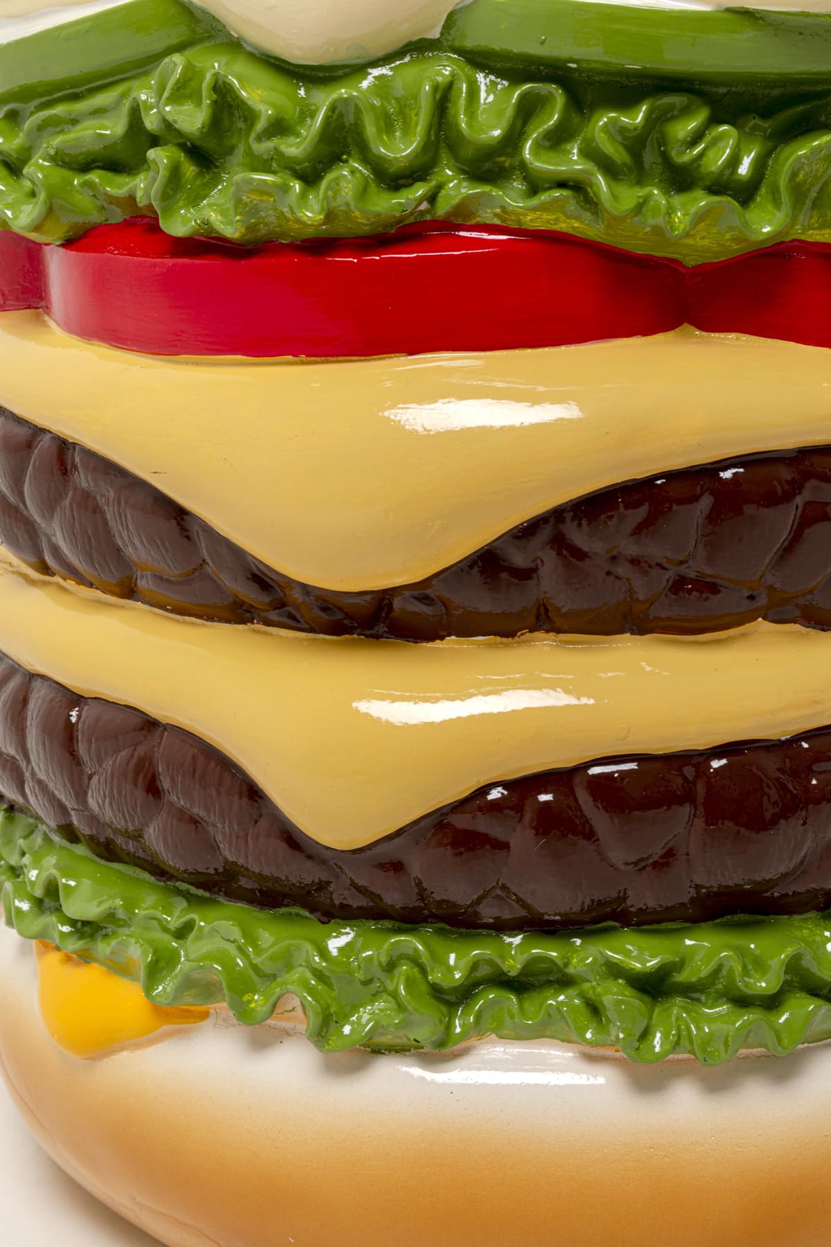 Kare Design Sitzhocker Burger, Mehrfarbig, Durchmesser 36 cm, Burger-Motiv, 110kg Belastbarkeit, Rund, Hocker, Dekoobjekt, Wohnzimmer