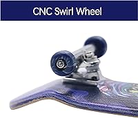 Vista 5 de Pro Patineta para dedos 34mm de madera con camiones profesionales y ruedas CNC (Alien)