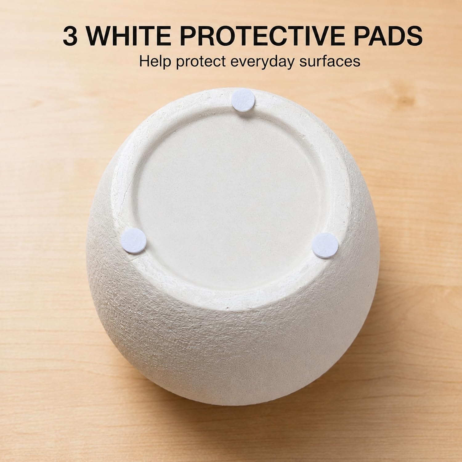 5.9" Small White Round Ceramic Vase, Coffee Table Shelf Decor
