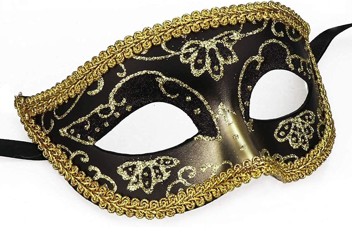 Coddsmz Couple Mask Half Venetian Masquerade Ball Mask Mardi Gras Mask Christmas Cosplay Costume Halloween Party Mask 2 Pack - Image 6