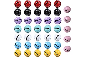 40-Piece Colorful Painted Metal Xmas Bells for Festive Joy