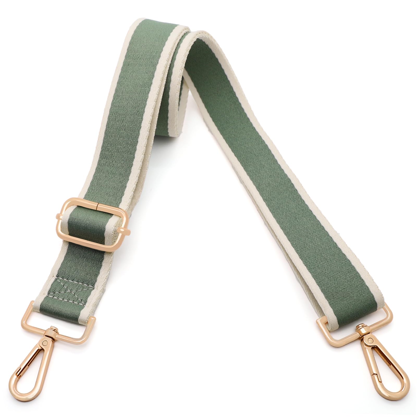 Kolti Purse Strap Replacement Crossbody Handbag Stripe Wide Adjustable, Gold Buckle-422