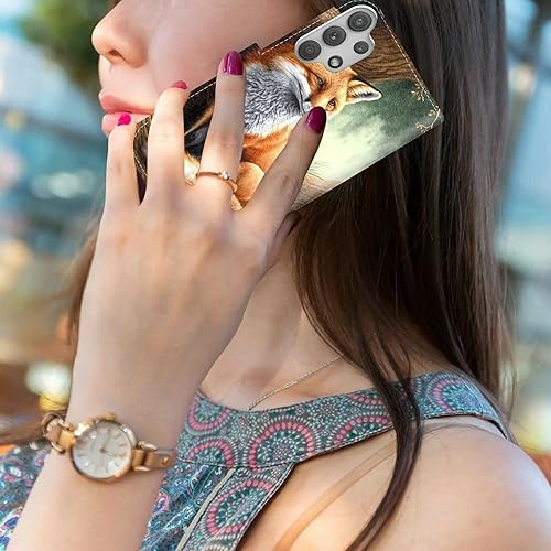 Miniatura 7 de Funda tipo cartera de piel para Galaxy A53 5G, cierre magnético, funda con tapa con ranura para tarjeta de bloqueo RFID, función atril, a prueba de