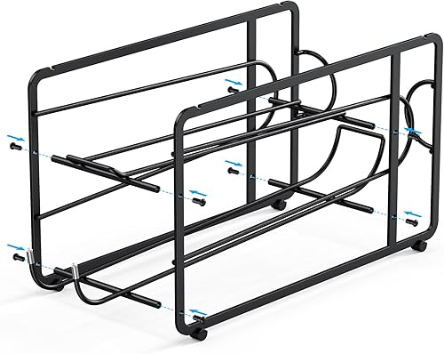 Miniatura 8 de Organizador de latas de soda, estante de almacenamiento, paquete de 2, dispensador de bebidas apilable, organizador para latas de soda, soporte para