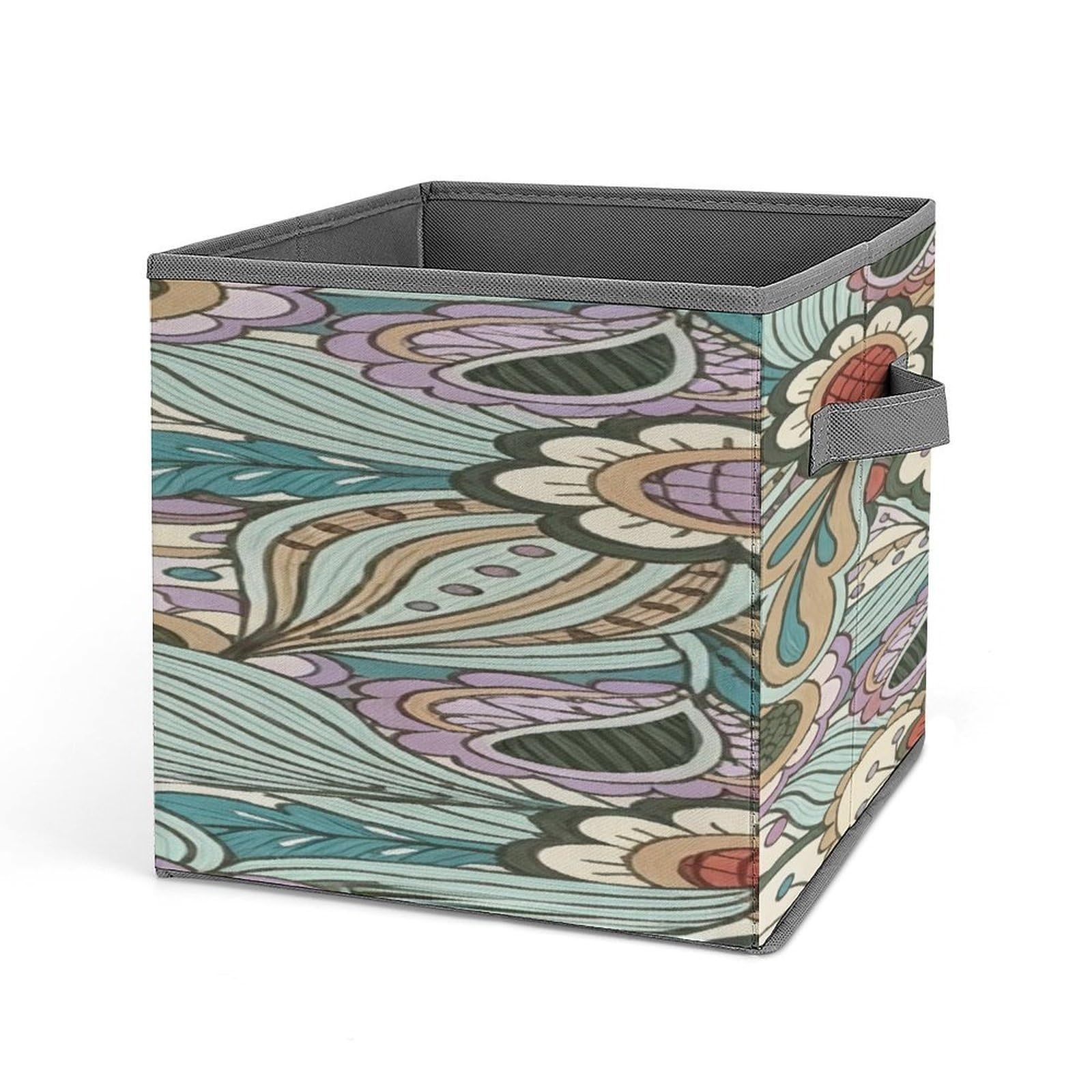 Fekiloot Style Flower Green Storage Bins Storage Baskets