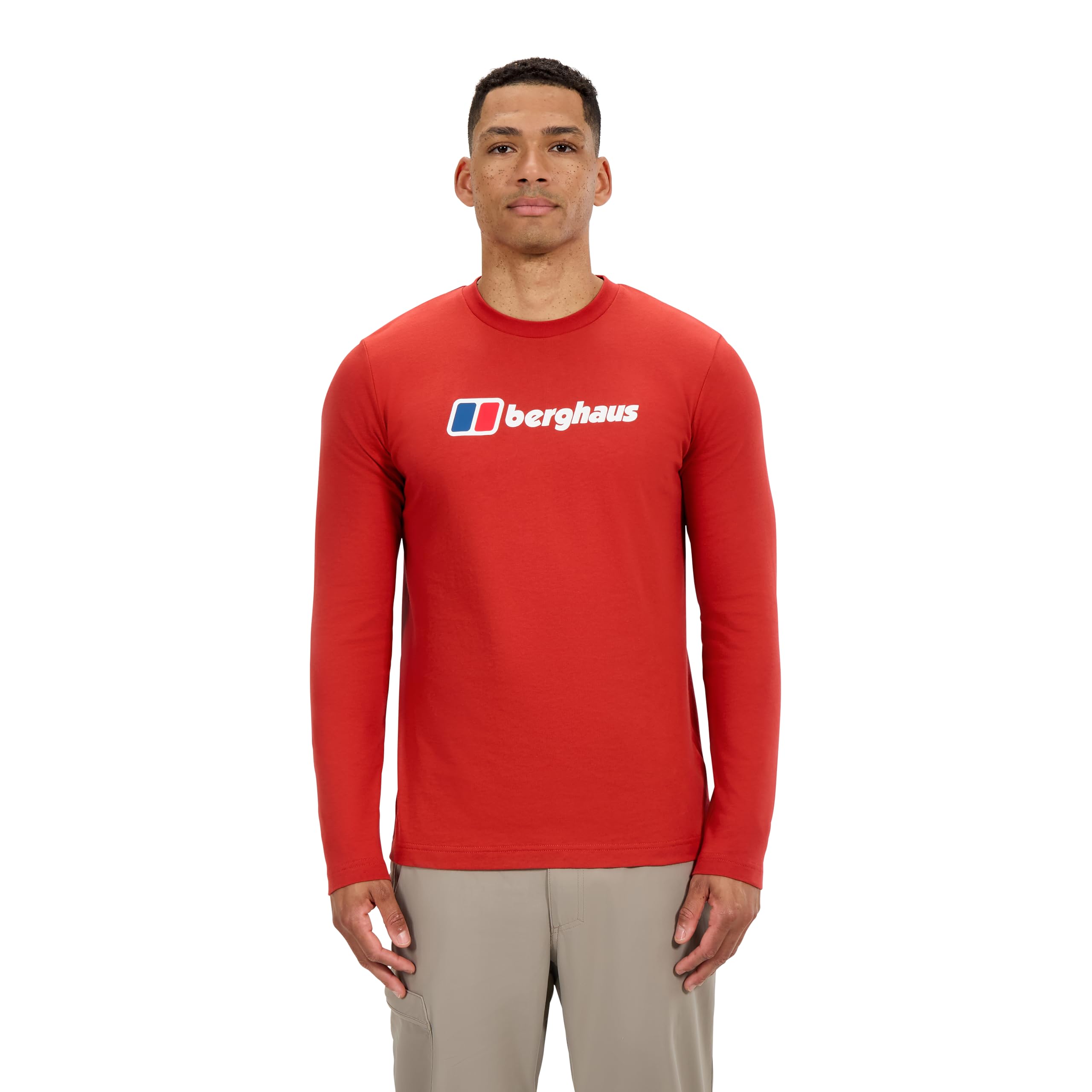 Berghaus Men's Big Logo Long Sleeve Tee, Mica, L