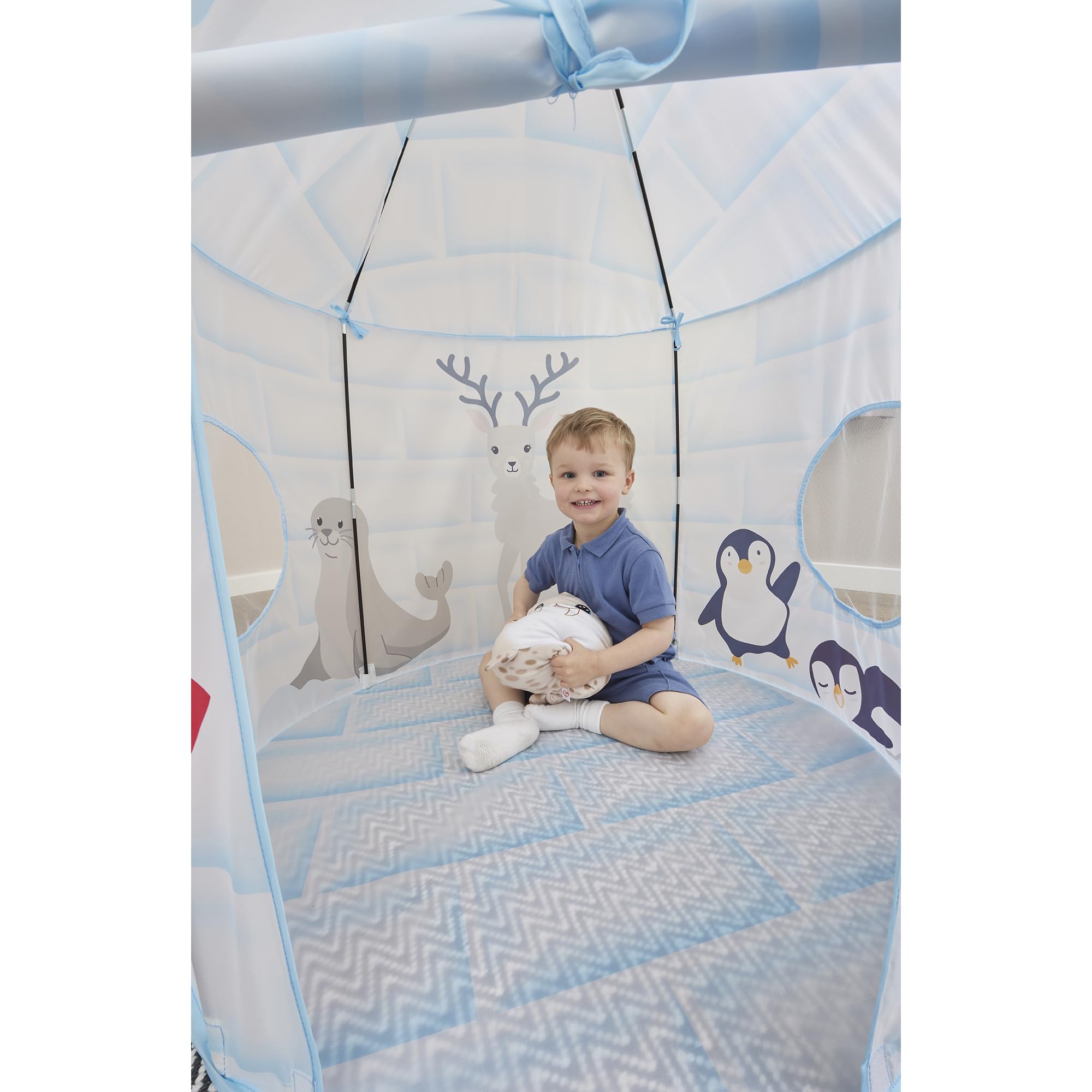 Liberty House Toys Arctic Play Tent, Blue, Dia100 x H135 cm - Image 4