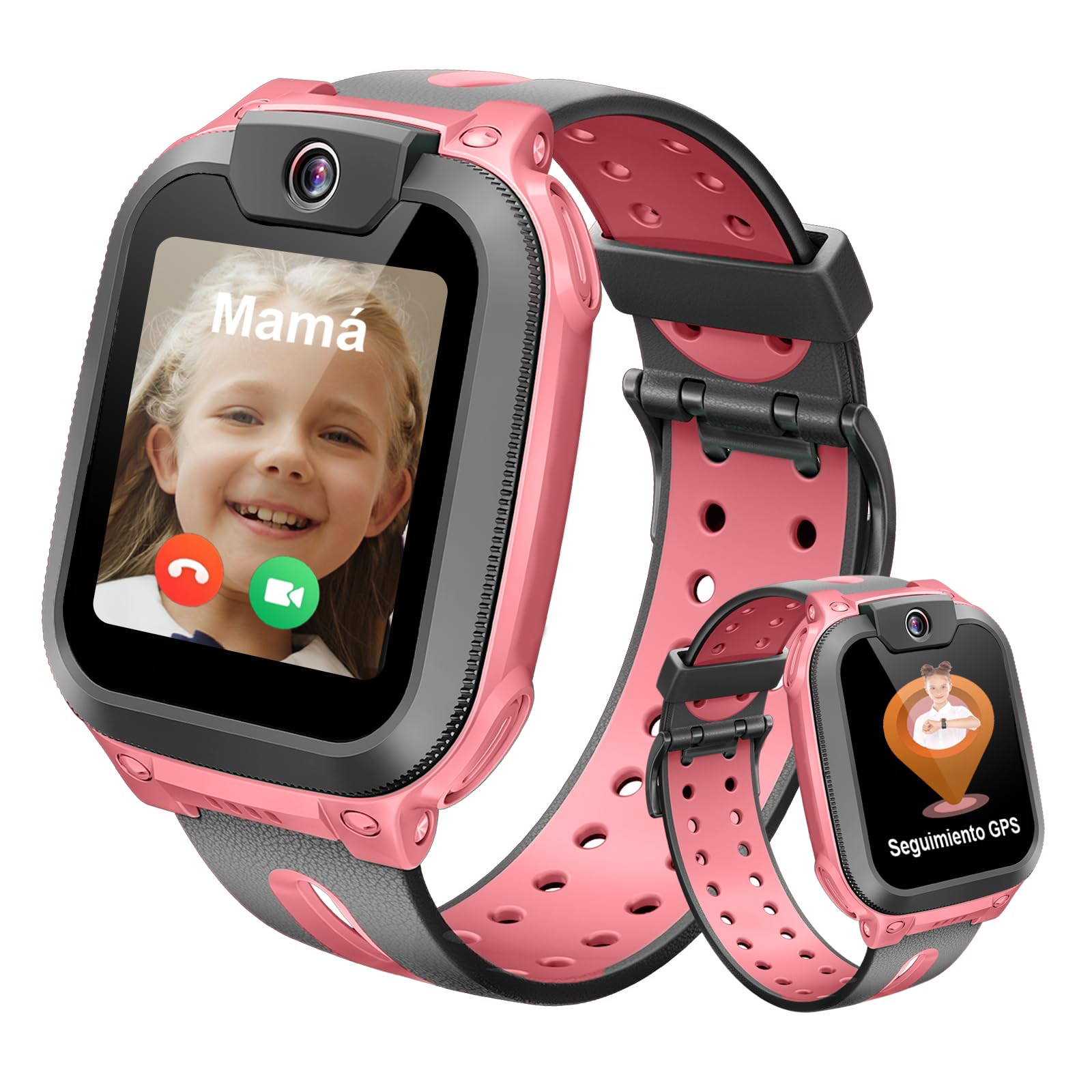 imoo Z1 Reloj Inteligente Niño con GPS y Llamadas 4G, Smartwatch Infantil con Teléfono y Videollamada HD, Localizador GPS en Tiempo Real, SOS, Modo Clase, IPX8 Resistente al Agua para Niñas y Niños