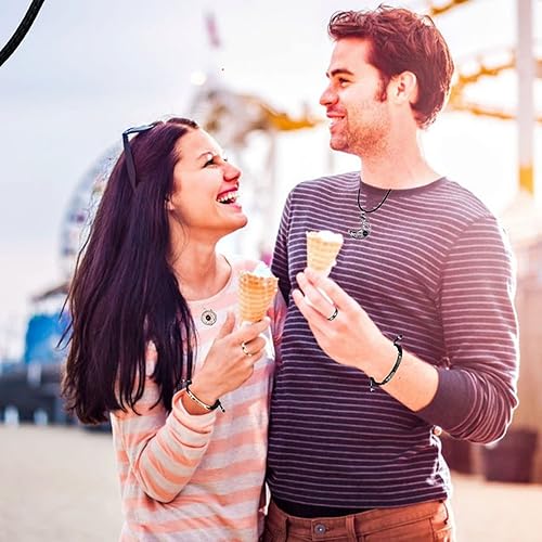 Miniatura 4 de Juego de 6 pulseras a juego para parejas, collar con texto en inglés "I Love You" en 100 idiomas para parejas, hecha a mano, cuerda trenzada