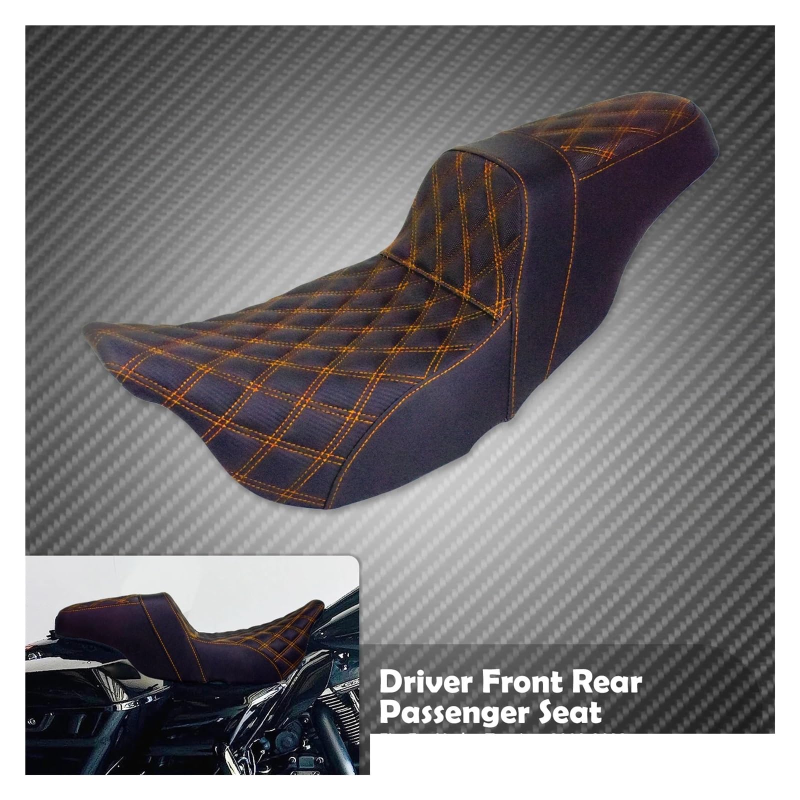Motocicleta Asientosilla Asiento Dos Plazas para Conductor Motocicleta, para Touring,para Road King, Street Glide, ParaRoad Glide 09-23