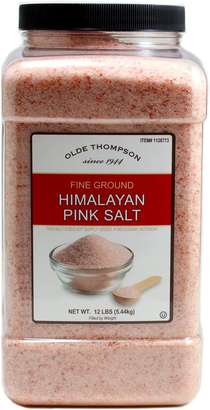 Olde Thompson Fine Ground Himalayan Pink Salt, 12 Pound, Bulk Size