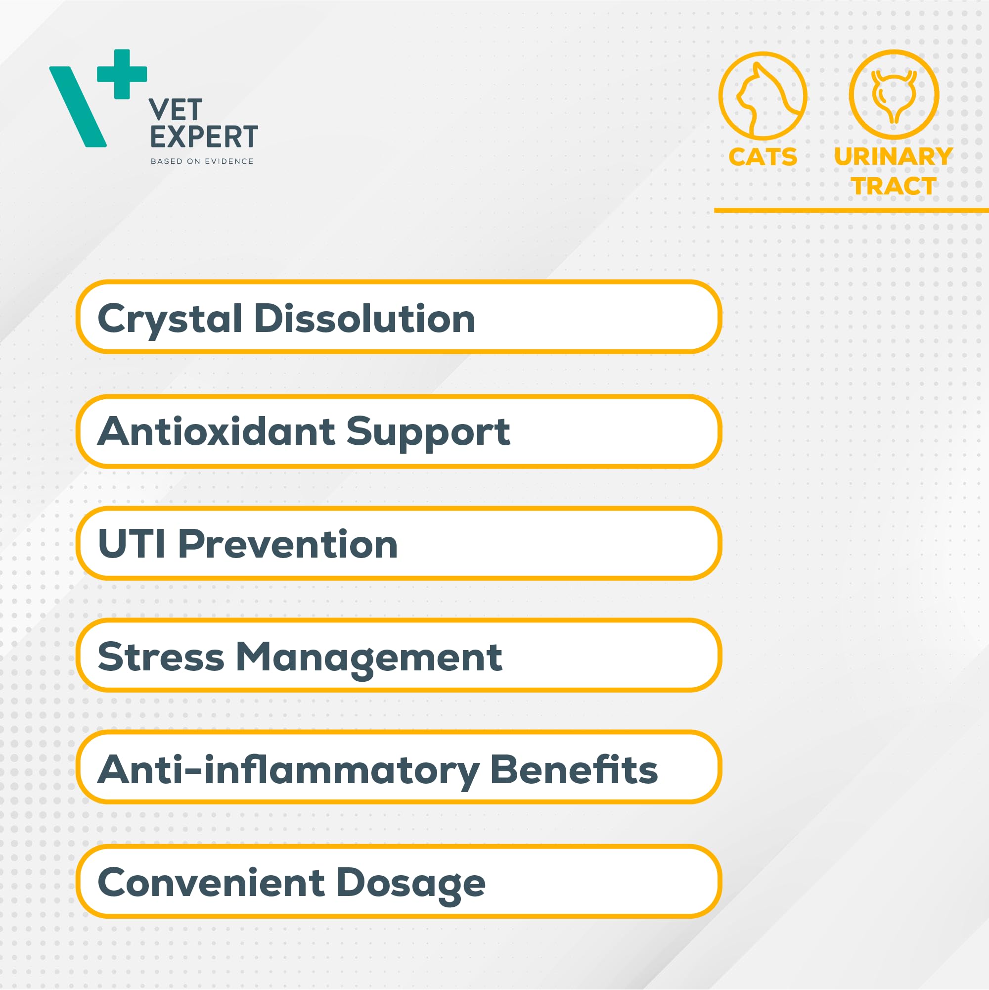 Vet Expert UrinoVet Cat Dilution, Supports Kidneys and Crystal Formation, Natural Anti-Inflammatory and Aids Urination - Image 4