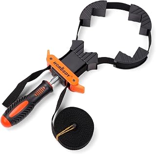 HORUSDY Band Clamp for Woodworking - 4M Strap Frame Clamp with Removable Corners for Picture Frames, Drawers & Irregular Shapes