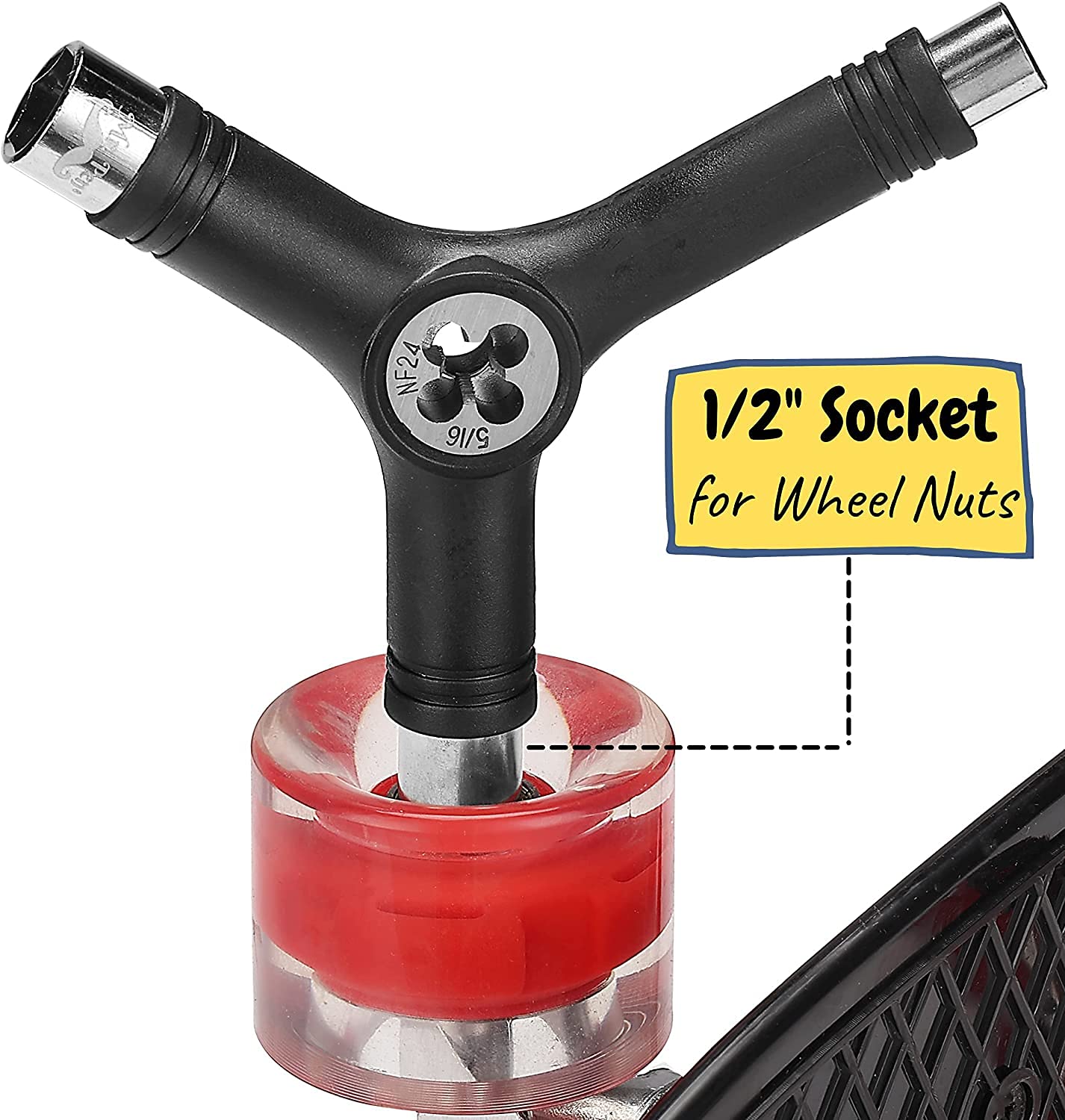 Namvo Skate Tools Hardware Outil pour skateboard, clé anglaise, skateboard Y-Tool pour montage, démontage, réparation et remplacement d'accessoires