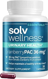 Solv Wellness Urinary Health 36 mg Cranberry PAC – Whole Cranberry Fruit Extract, Daily Urinary Tract Health Support, 30 Capsules