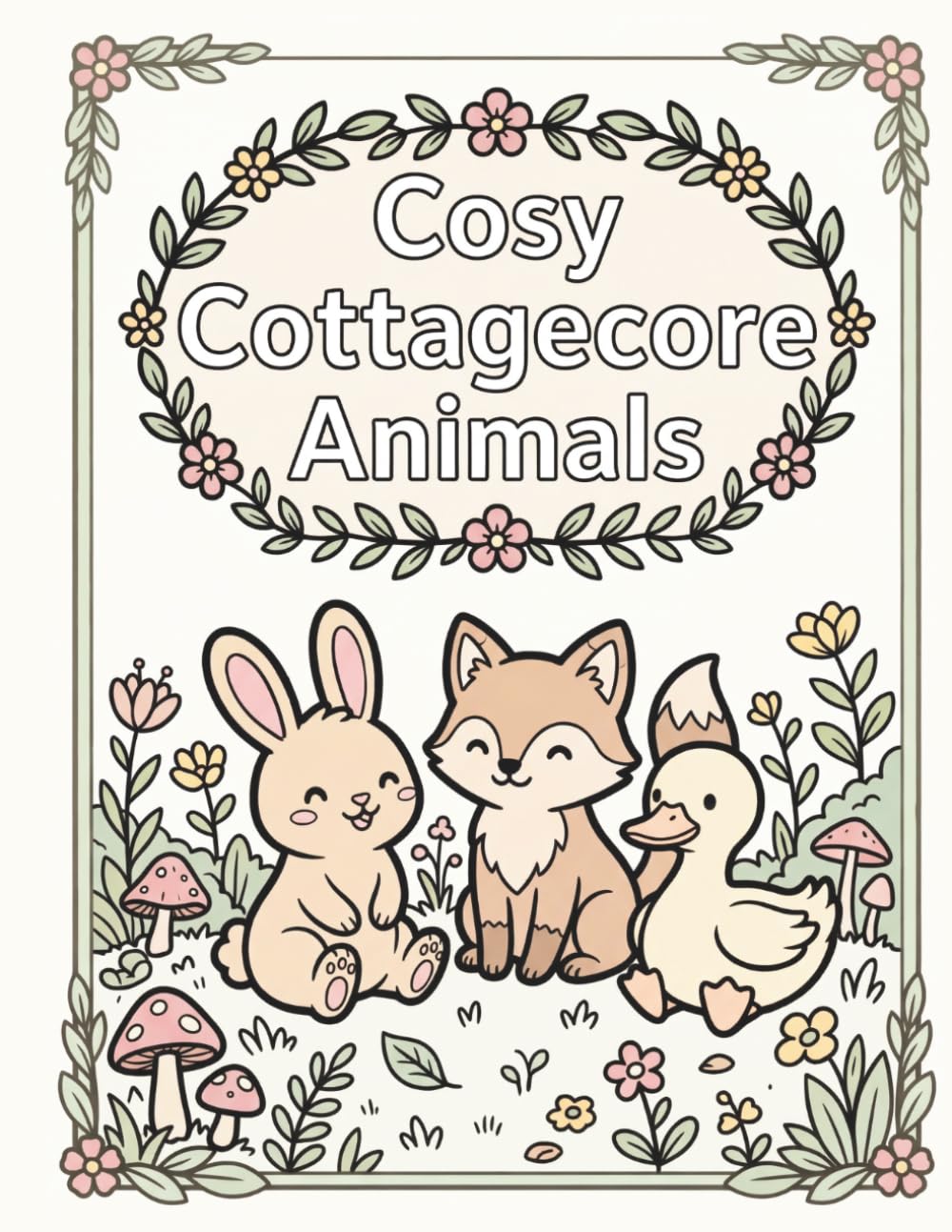 Cosy Cottagecore Animals Coloring Book: Relaxing Cozy Animal Scenes with Woodland Creatures, Garden Moments, and Peaceful Country Life (Cozy Cottagecore Coloring Books)