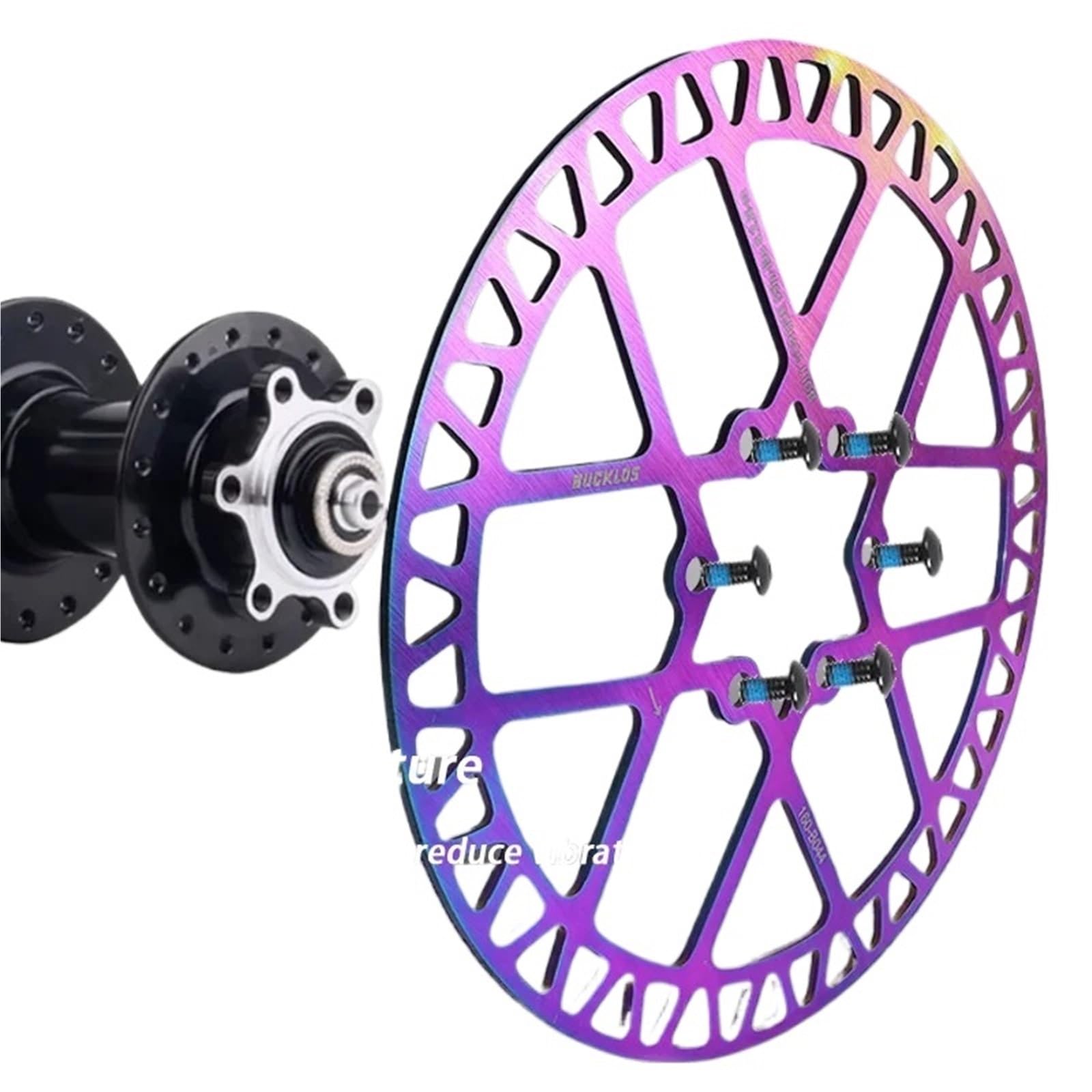 Set di Attrezzi per pinze Freni Disco Freno MTB in Acciaio Inossidabile da 160 mm, Spessore 1,85 mm, Leggero, Stabile e Durevole Pistone del Freno(160MM Mulitcolor 1PC)