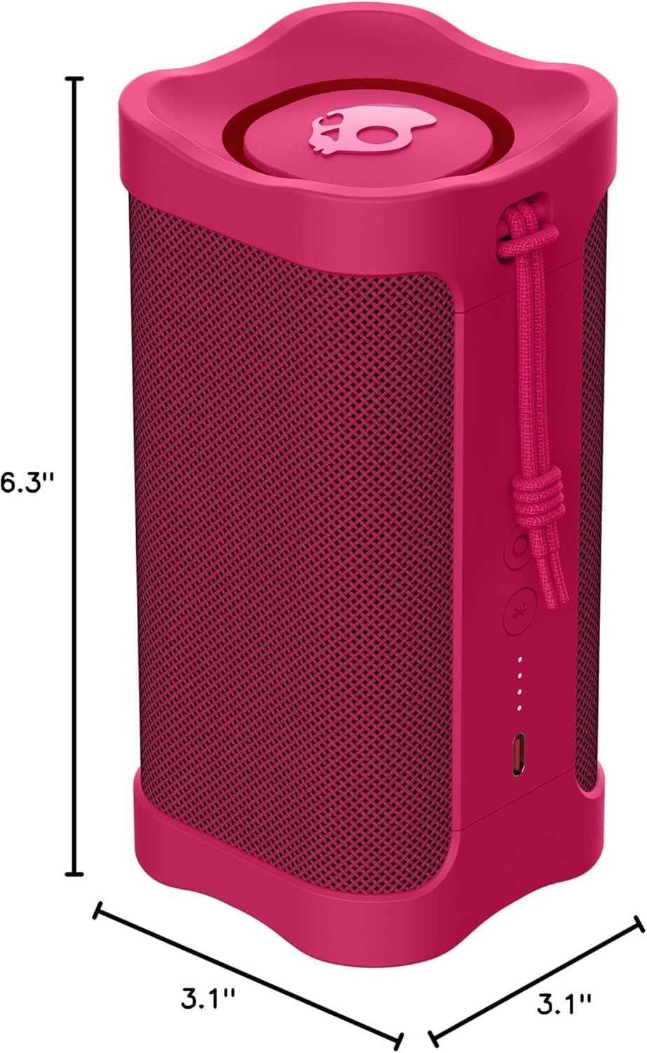 Skullcandy Wireless Terrain XT Bluetooth Speaker - IPX7 Waterproof Portable Terrain Speaker with Dual Custom Passive Radiators, 14 Hour Battery, Nylon Wrist Wrap, & True Wireless Stereo (Pink) - Image 9