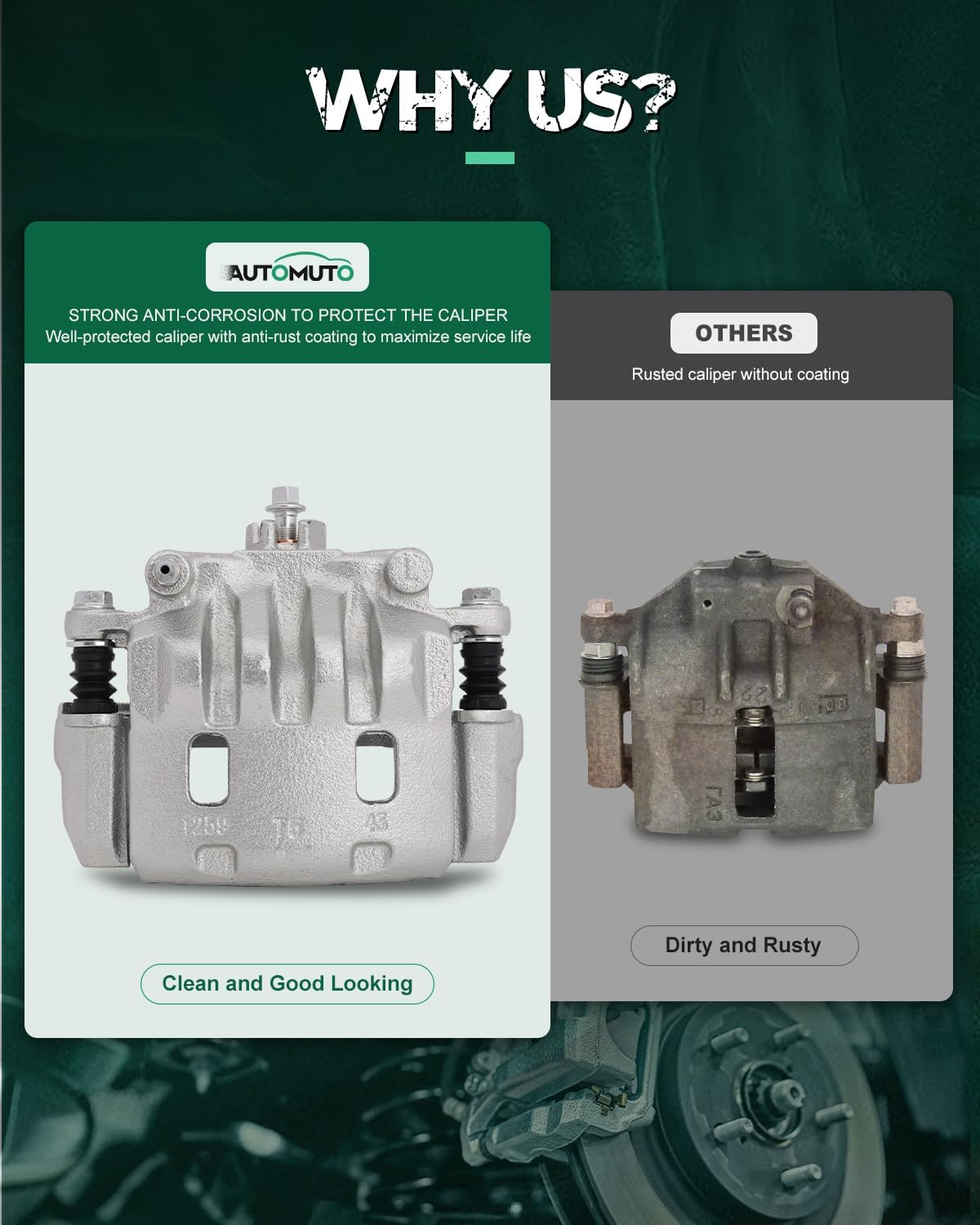 AUTOMUTO Front Left & Right 19B2683 19B2682 Disc Brake Calipers With Bracket For Saab 9-2X 2005-2006 For Subaru Impreza 2002-2016 For Subaru Legacy 2003-2004