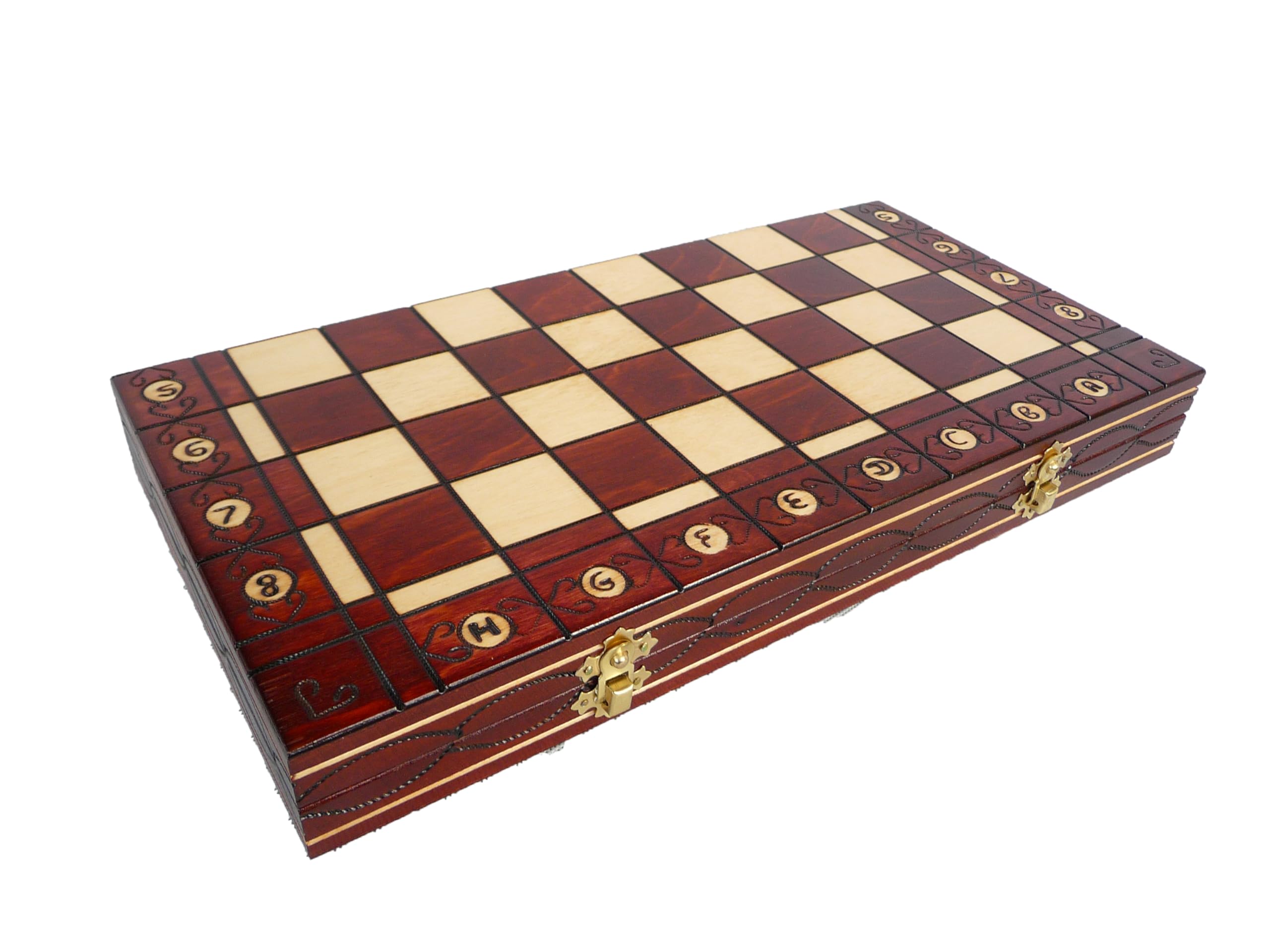 Jeu d'échecs en Bois Senator 40 x 40 cm - Plateau d'échecs en Bois de Haute qualité - Ensemble de Jeu d'échecs Pliable - Ensemble de Jeu d'échecs avec pièces - Fait Main
