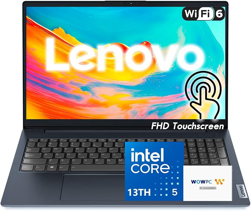 Lenovo Business Laptop, 15.6" FHD Touchscreen Display, Intel 13th 10-Core i5 CPU(Up to 4.6 GHz), 40GB RAM, 1TB SSD, Copilot AI, Wi-Fi 6, Windows 11 w/Microsoft 365 for The Web, WOWPC USB