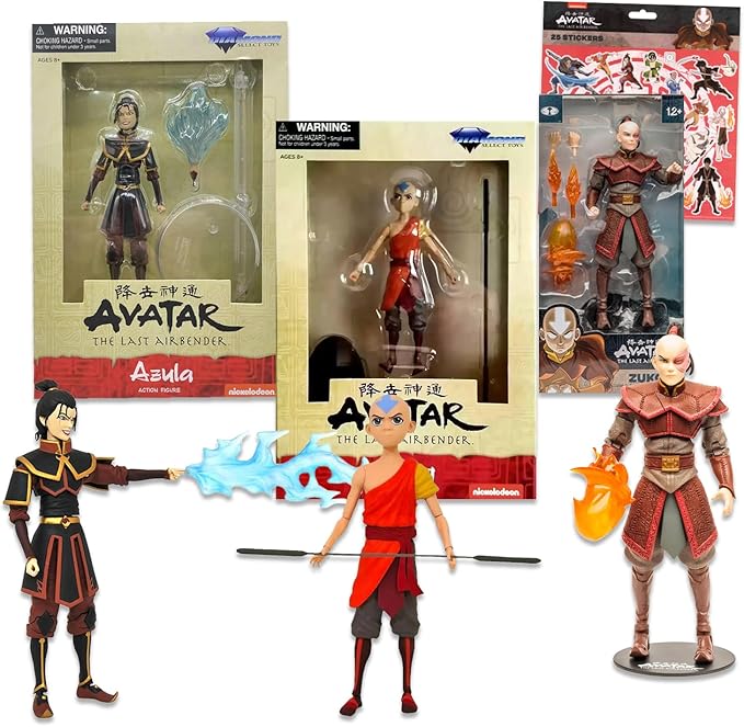 Avatar Från Askans Krafter: En Tredjepersonsperspektiv som förändrar allt 8 71KNFhSzUKL. AC SX679 Nickelodeon Avatar Action Figure Set - 3 Mini Figurines, Stickers | The Last Airbender