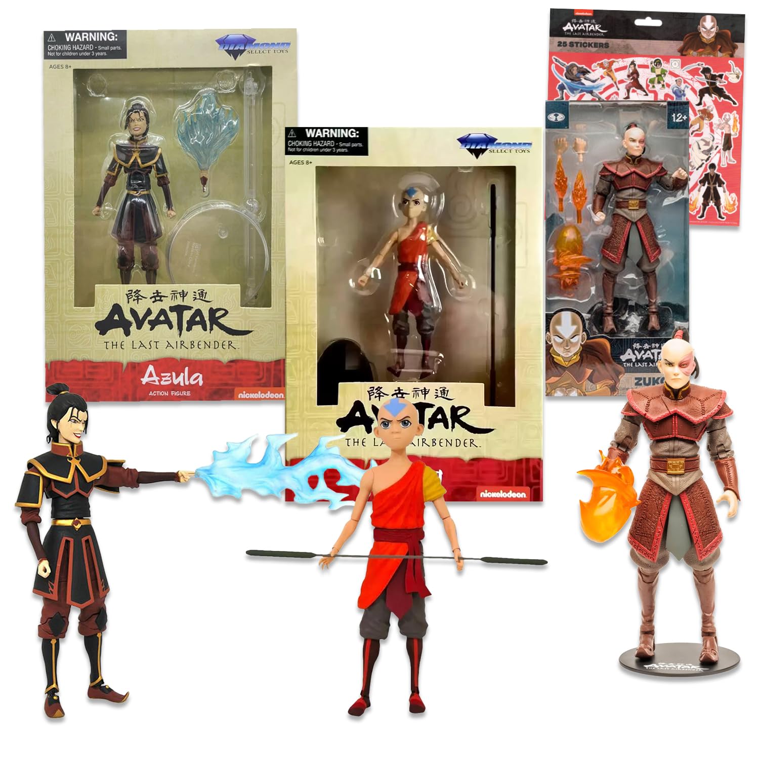 Nickelodeon Avatar: The Last Airbender Action Figure Set Bundle