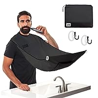 Vista 10 de BEARD KING Delantal con babero para barba, juego de afeitado para papá, como se vio en Shark Tank, atrapa el pelo de los hombres para afeitarse