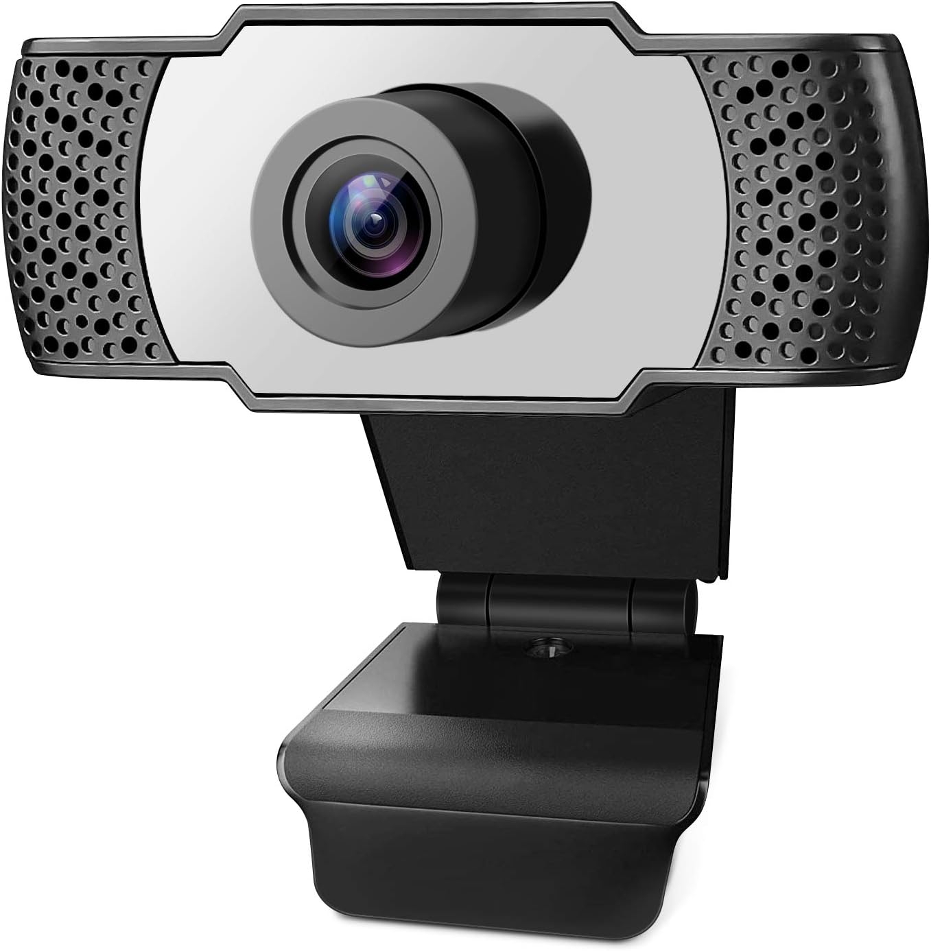 Aigoss Webcam 1080P with Microphone & Privacy Cover, 360° Rotatable PC Mac USB Video Camera for Youtube, Skype Video Calling, Online Teaching/Conferencing Working - Black