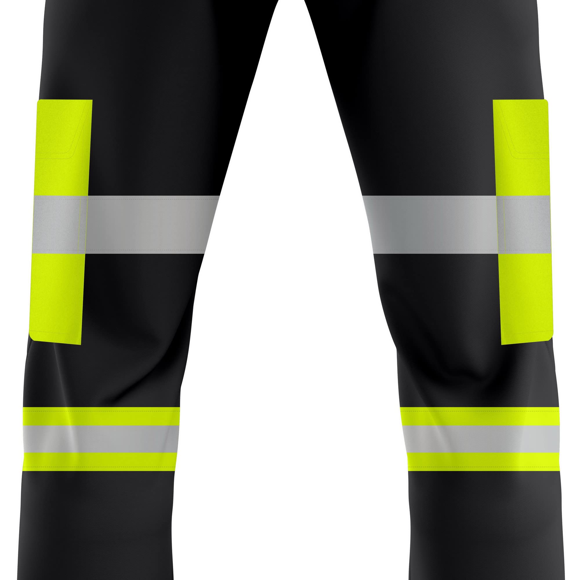 Pantalon de jogging haute visibilité 2 tons pour homme avec bande réfléchissante ourlet ouvert
