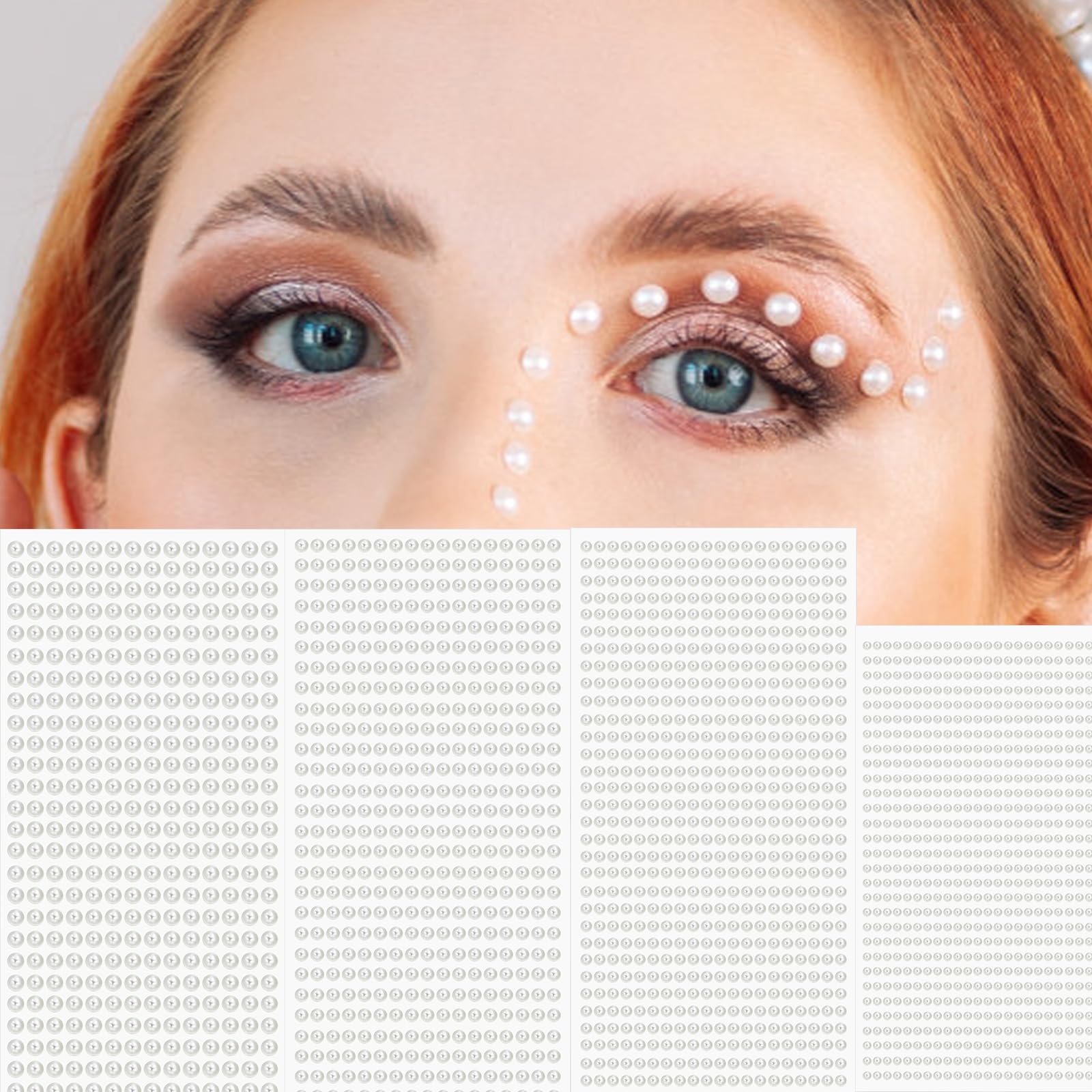 900 Stück Gesichts-Juwelen Set – Selbstklebende Strasssteine 3/4/5 Mm Mit Pinzette, Für Make-up & Festivals