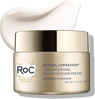 RoC Retinol Correxion Max Hydration Anti-Aging Cream: Oil-Free Retinol Moisturizer with Hyaluronic Acid for Wrinkles, Dark Spots & Dry Skin, 1.7oz