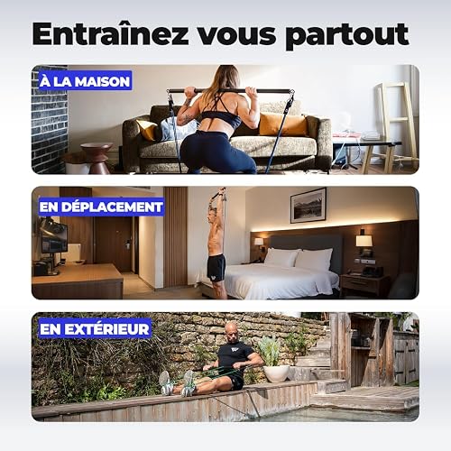 SmartWorkout - Pack Ultimate | Inclus Un Kit d'Elastiques de Musculation Elite + Smartpress + Accessoires Additionnels - Ensemble Complet de Fitness pour s'entrainer à la Maison - 6