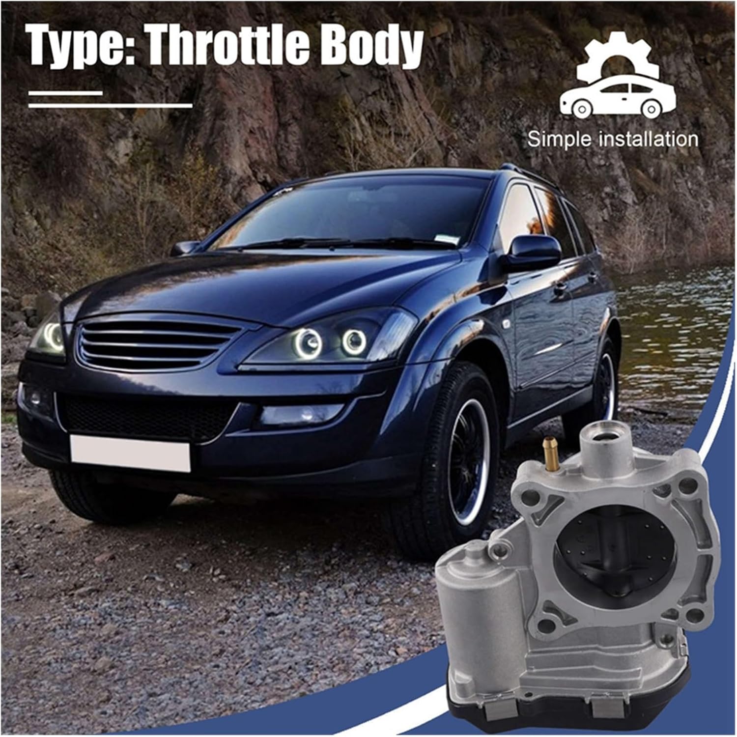 A1611413125 Car Throttle Body Throttle Valve Compatible For Ssangyong Actyon Kyron 2.3 Engine 2008-2015