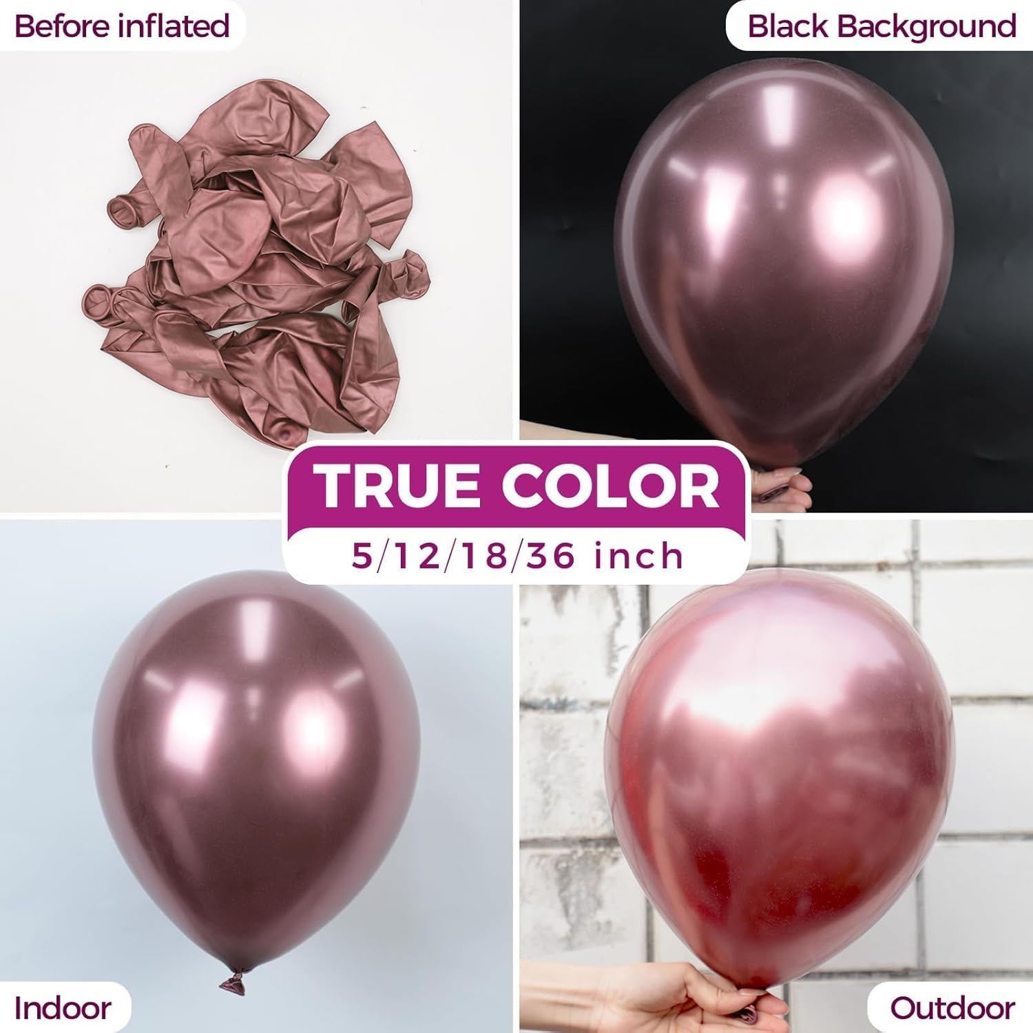 Bezente Copper Latex Party Balloons - 100 Pack 12 inch Round Helium Bronze Chrome Metallic Brown Balloons for Graduation Birthday Anniversary Boy Gender Reveal Jungle Engagement Fall Party Decorations thumbnail