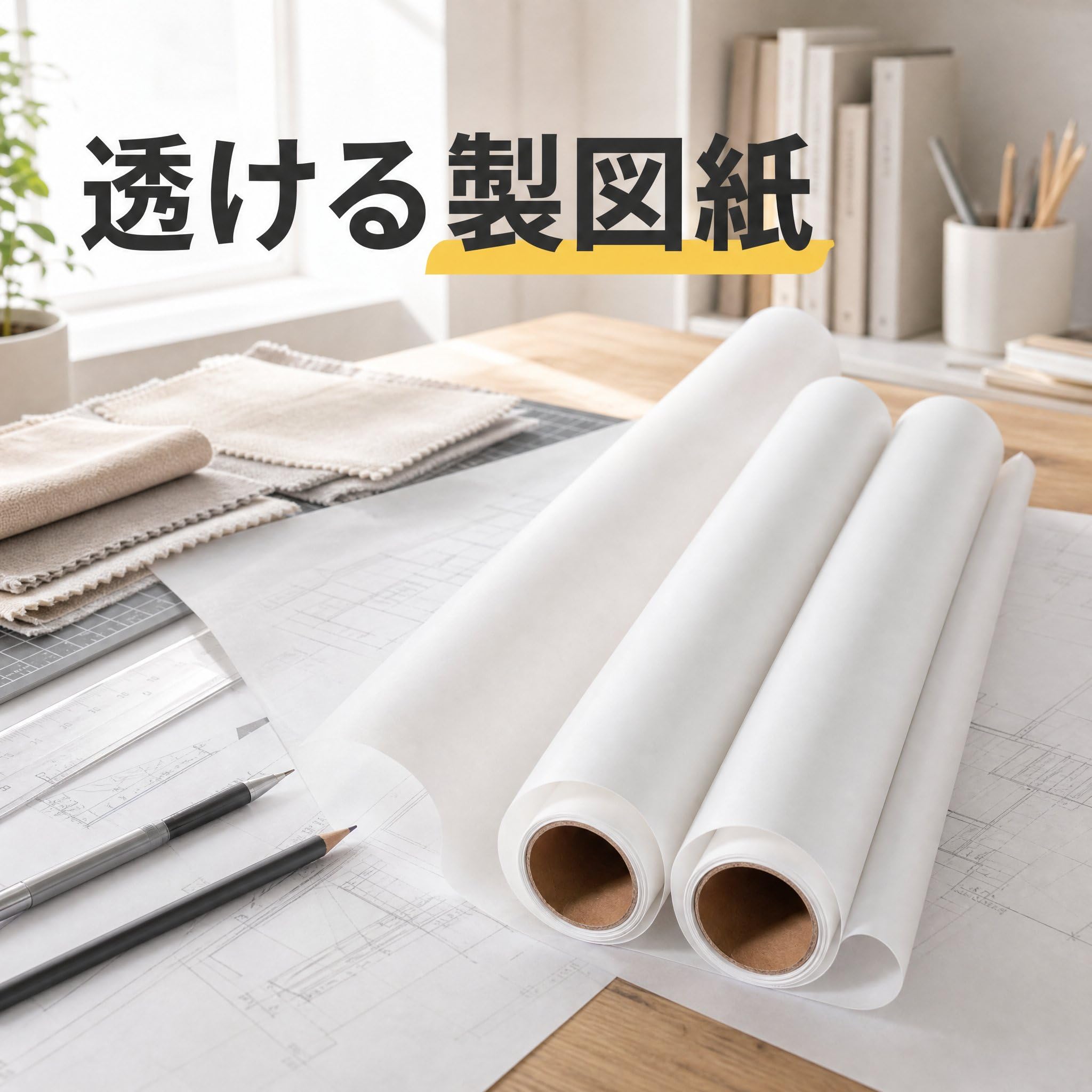 Okiyakusama Rotolo Carta Semi-Trasparente per Cartamodello, 45, per abbigliamento, 1.2m x 10m