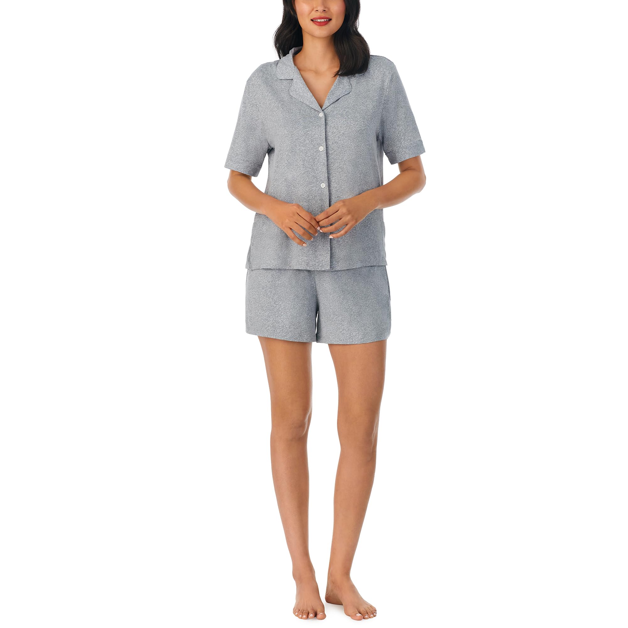 Jones New York Womens Sleepwear Lightweight Short Sleeve and Boxer Short 2-Piece Pajama Set