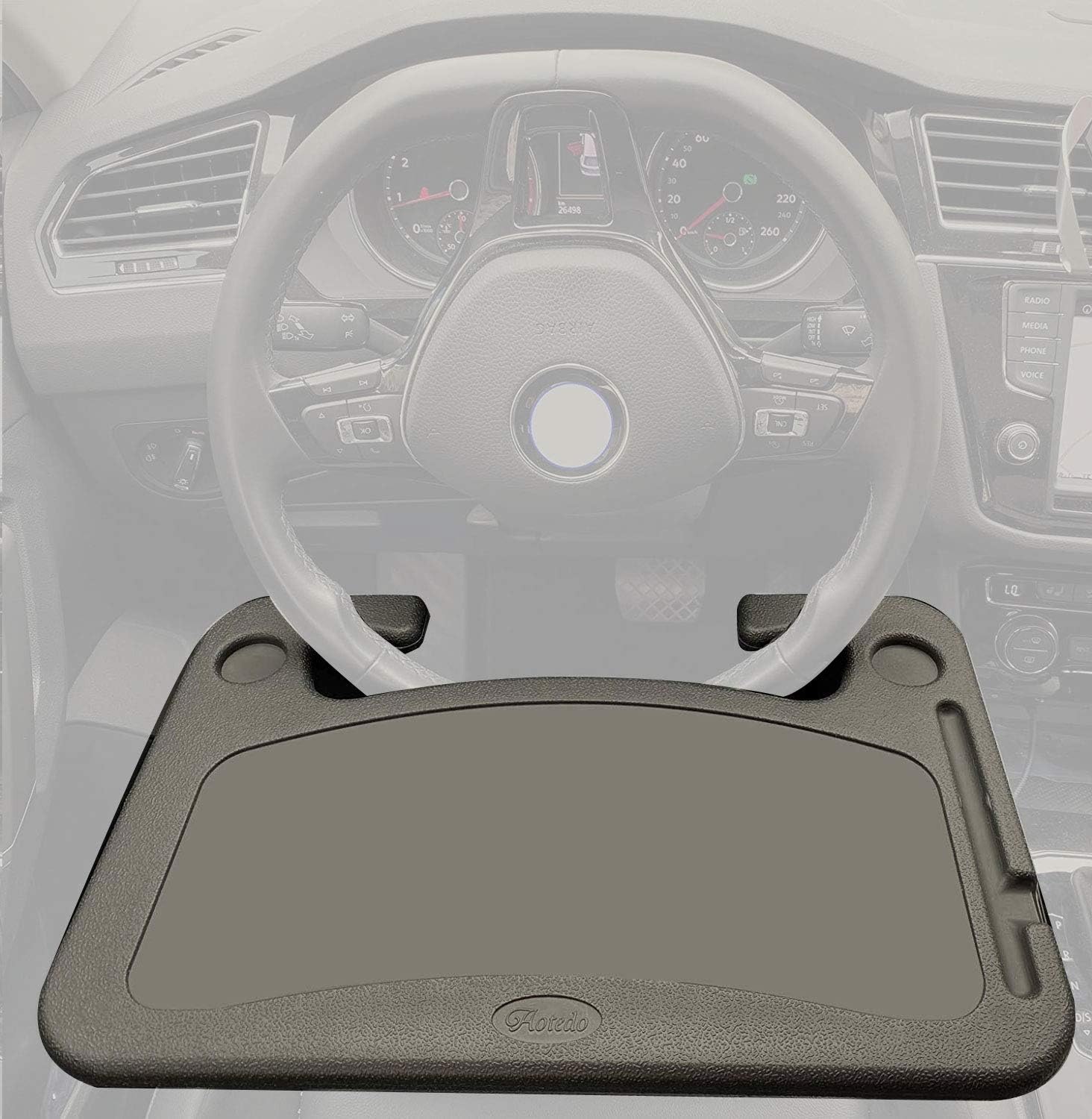 aotedo Black Laptop/Eating/Mobile Phone/Tablet Car Steering Wheel Desk for Tesla Model Y Model 3