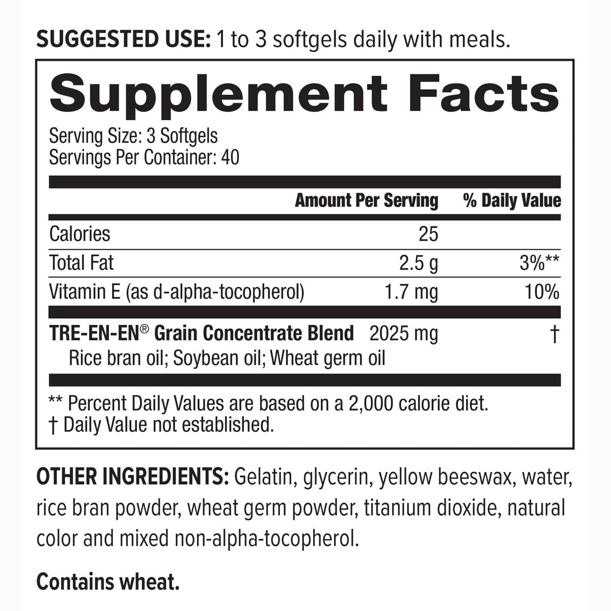 NeoLife TRE-en-en - Grain Concentrates - Energy & Endurance Supplements, Lipids, Sterols Supplements, Soybean & Wheat Germ Oil - 120 Softgel — Amazon image 7