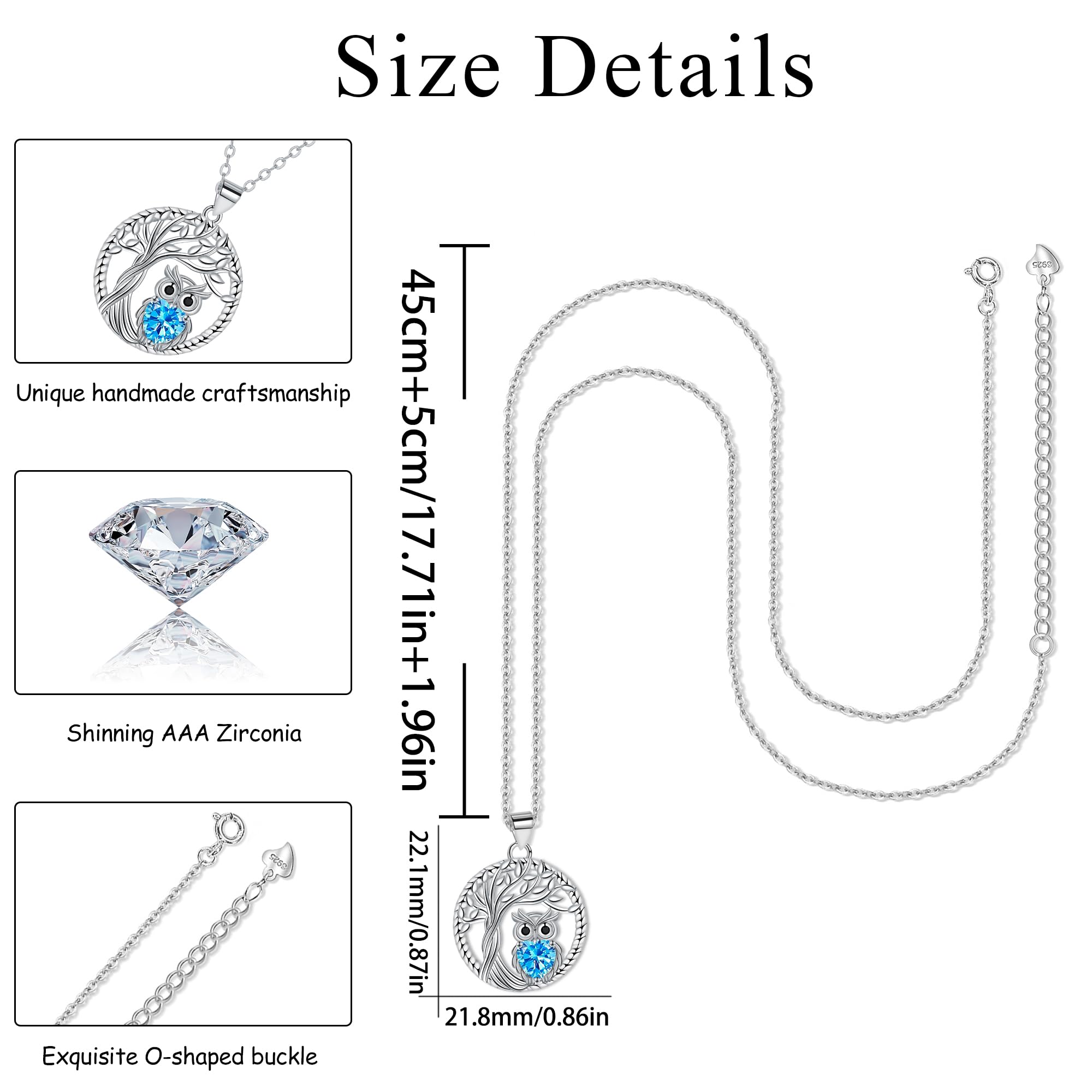 Lebensbaum Halskette für Damen 925 Sterling Silber Kette, Geburtstag Valentinstag Weihnachten Geschenke für Frauen Freundi
