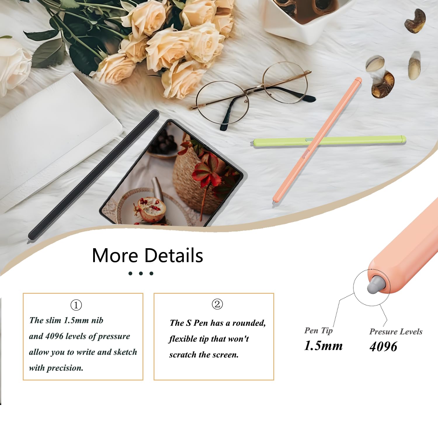 Galaxy Z Fold 6 S Pen Fold Edition Stylet compatible Samsung Z Fold6 5G Orange