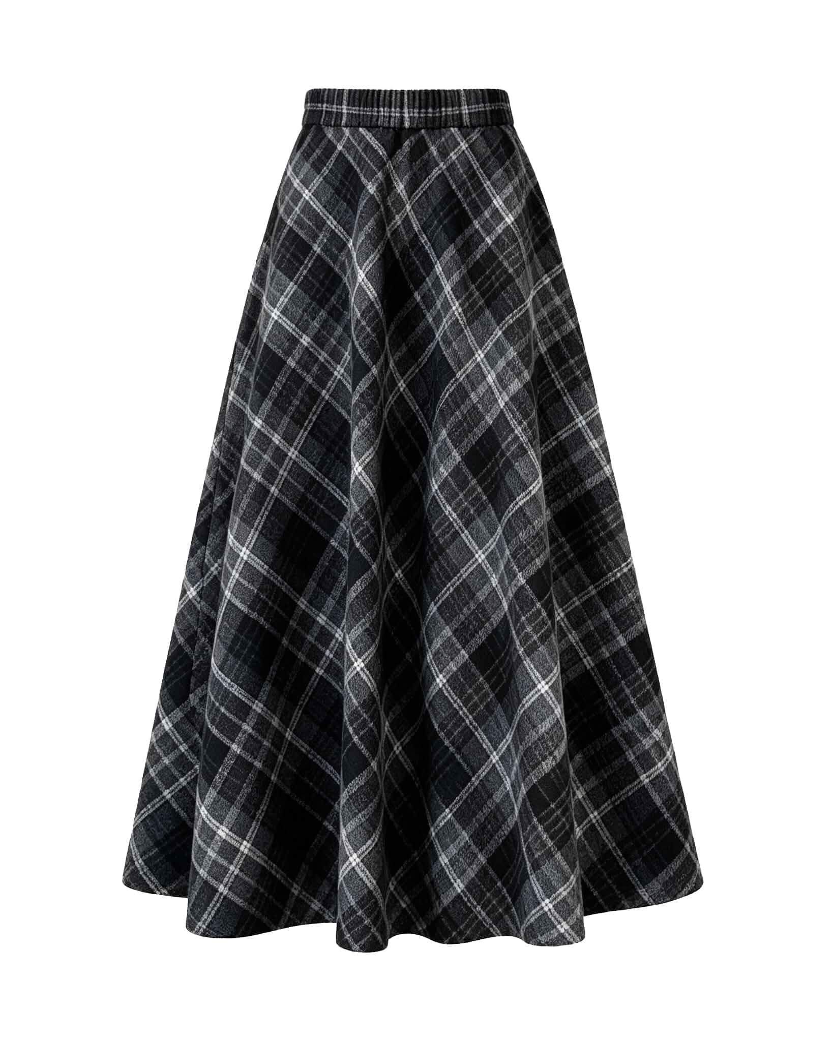 AULKEEP Long Maxi Skirt Women High Waist Pleated A-Line Flowy with Belt Size up.Front pleats only — smooth, slimming back,long maxi skirt with high waist pleated A-line. Fall autumn casual wear.