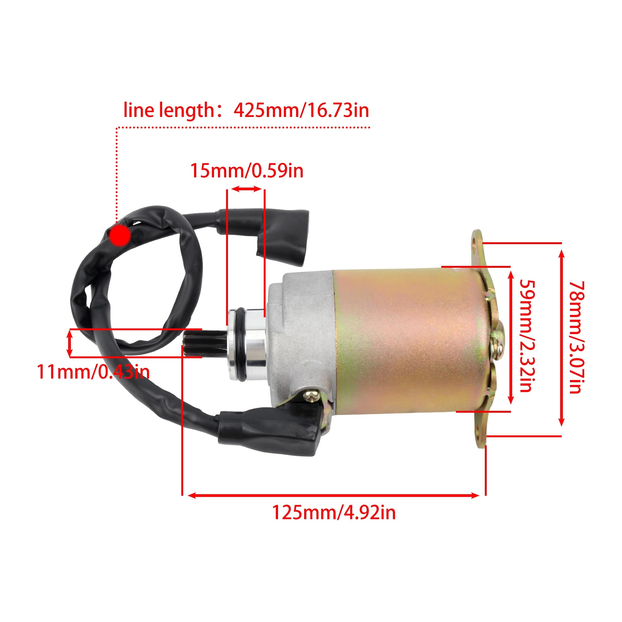 Per GY6 50cc-150cc Cinese 4 Tempi QMB139 Moto DirtBike Motocross ATV UTV Scooter Ciclomotore Motore Accessorie Motorino Di Avviamento Avviatore motore