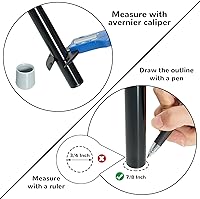 Vista 3 de Jetec 36 Piezas Tapas para Patas de Sillas Plegables de 7/8 Pulgadas Tapas de Extremo de Silla de Plástico Resistente Deslizadores de Muebles