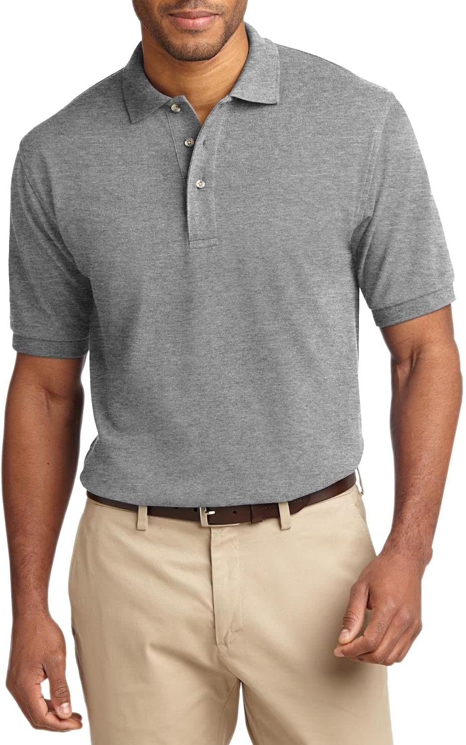 JustBlanks Men's Short Sleeves Heavyweight Cotton Pique Polo Shirt 100% Combed Cotton Jersey Heavyweight Polo Shirt for Men