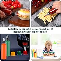 Vista 5 de Irenare Botellas de plástico para exprimir de 4 onzas a granel Boston dispensadoras de aceite para el cabello, botella exprimible de condimentos