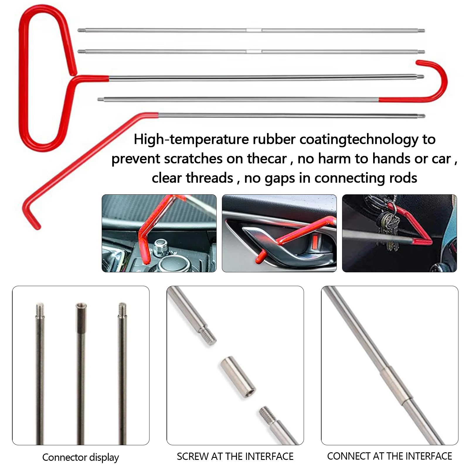 Professionelles Auto-Werkzeug-Set – 32-teiliges Set mit Greifer mit langer Reichweite, Luftkeil, abriebfestem Keil und Handschuhen für Notfälle und Dellenreparatur